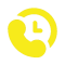 phone and clock icon